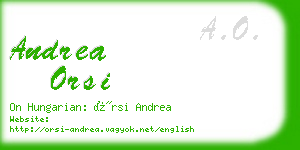 andrea orsi business card